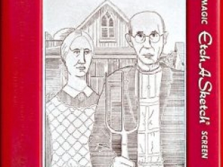 Jeff Gagliardi Etch-A-Sketches - American Gothic
