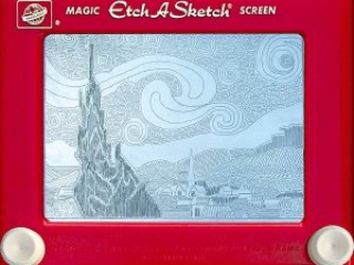 Jeff Gagliardi Etch-A-Sketches - Starry Night